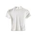 YPFF New Careful Machine Exposed Navel Half High Neck Short Sleeved T-shirt Women's Basic Versatile Slim Fit Top_voghion.com