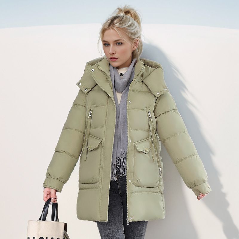 Chaqueta de algodón gruesa con capucha y holgada de invierno de estilo coreano para mujer_voghion.com
