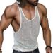 Herre sommer ny hvid base strikket sweater 2025 løs fitness sportsvest_voghion.com