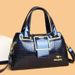 Women's New Single Shoulder Soft Crossbody Middle-aged Mom Patent Leather Handbag Boston Bag_voghion.com