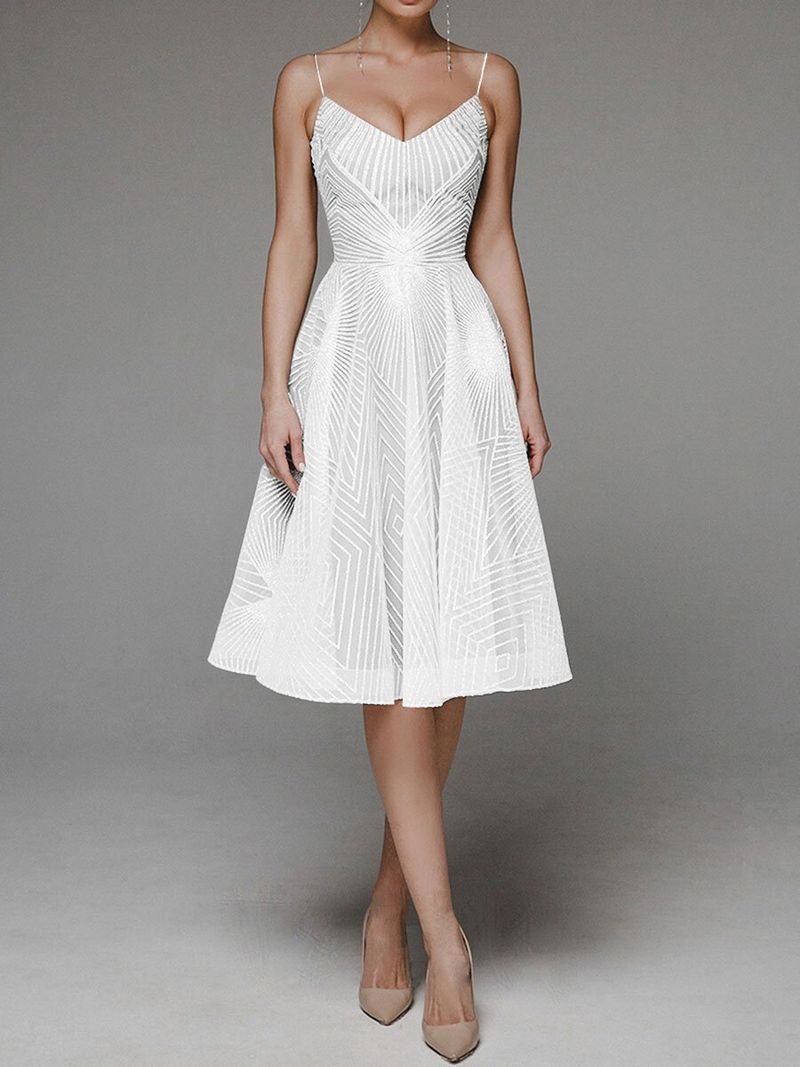 Dameskleding Nieuwe dames lange jurk Sexy strappy geborduurde mouwloze jurk Jurk_voghion.com