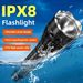 XHP70 High-Power Flashlight With Magnetic Switch - Long-Range White Light For Diving & Outdoor, Shoulder Strap & Portable Design_voghion.com