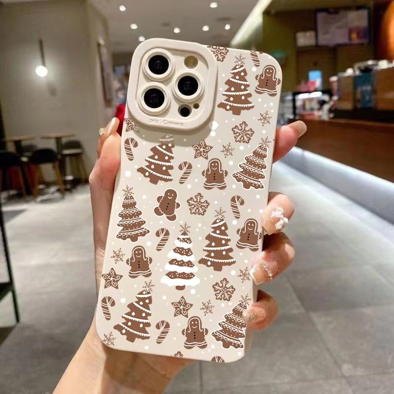 Festive Christmas Tree Graphic Phone Case For 16 15 14 13 12 11 Pro X XR XS SE2 8 7 Plus Pro Max Mini Silicone Back Cover_voghion.com
