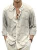 Camicia da uomo con stampa digitale, top cardigan con risvolto a maniche lunghe_voghion.com