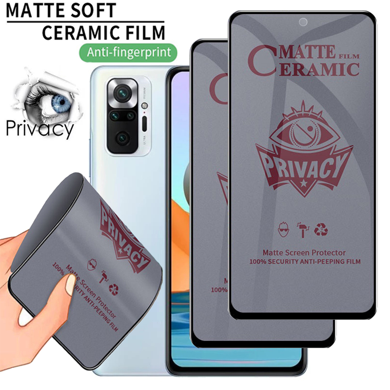 Matter Keramik-Sichtschutz-Bildschirmschoner für Xiaomi Hongmi Note 10 9 8 Pro 10s 9s 9T 8T 9A Poco X3 Pro NFC F3 M3_voghion.com