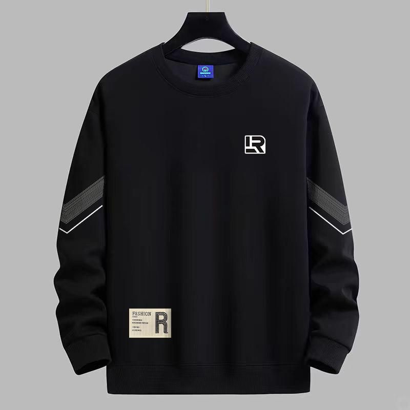 Men's Clothing Round Neck Casual Tops Sweatshirts Spring And Autumn Loose And Versatile Pullover_voghion.com