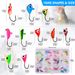 Köder Micro Ice Luminous Root Hook Set Seidenraupe Mini Bleikopf Winter Angelhaken 48 Stück_voghion.com