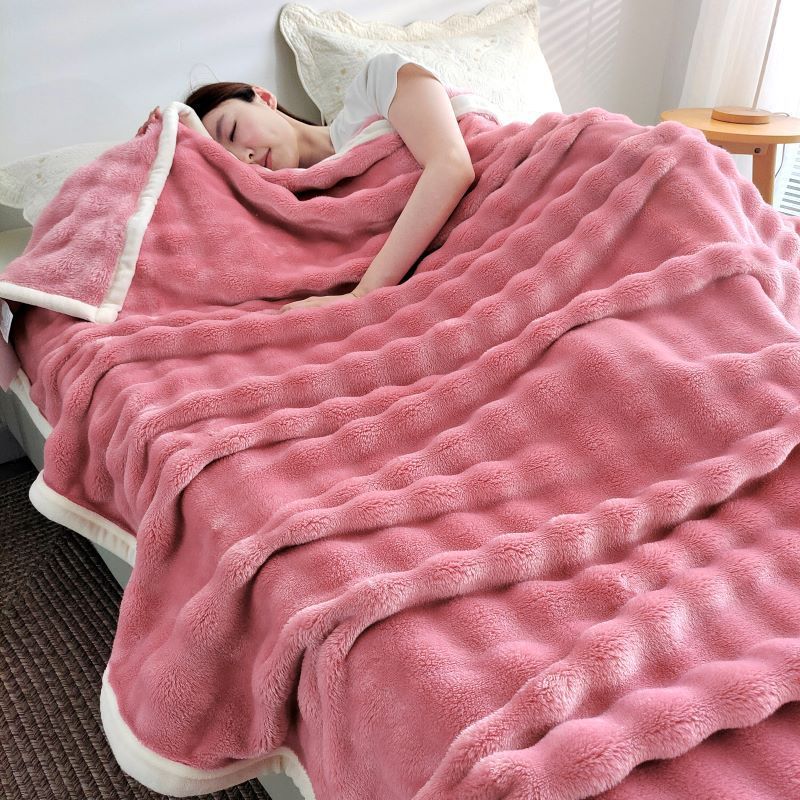 Coperta in velluto a bolle ispessito, coperta in flanella, copridivano_voghion.com