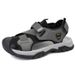 Unschlagbare Qualität Outdoor-Strandschuhe, Sandalen mit weicher Sohle, Sommer-Sandalen mit übergroßer Zehenkappe für Männer, Außenmaterial aus echtem Leder_voghion.com