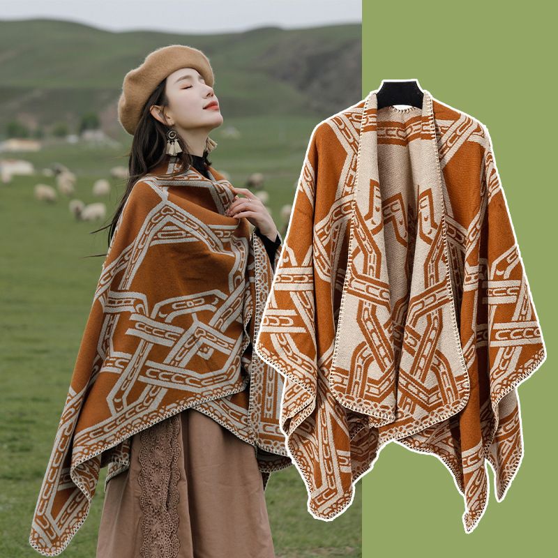 Etnisk stil hættetrøje Lijiang Xizang Nordvestkina rejser tag billeder hold dig varm og bær en kappe_voghion.com