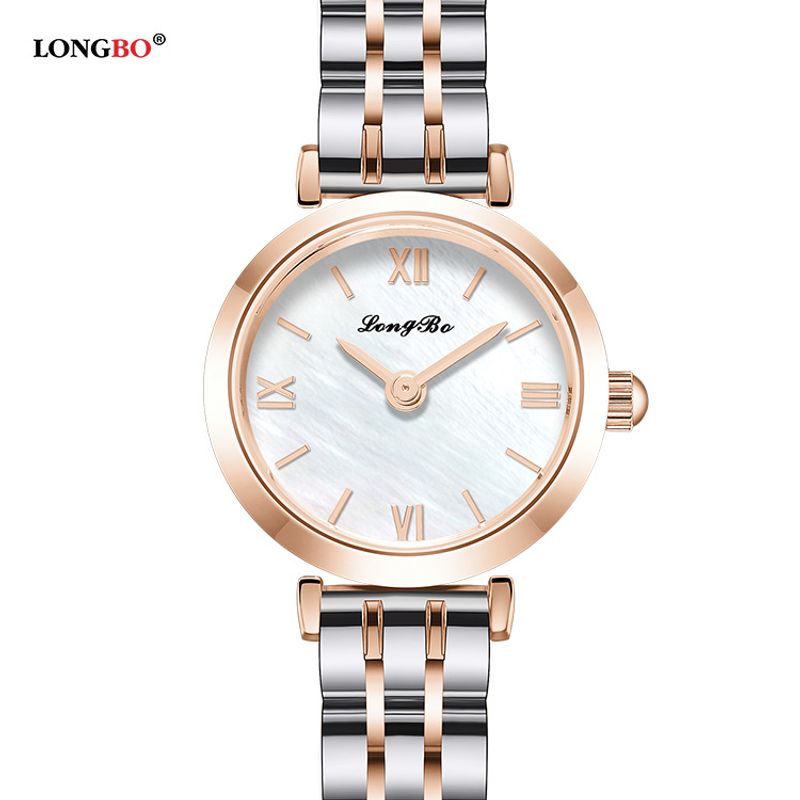 Longbo New Women's Watc Nice Simple Elegant Hig-end Two-and Steel Band Ins Style Quartz Waterproof Student_voghion.com
