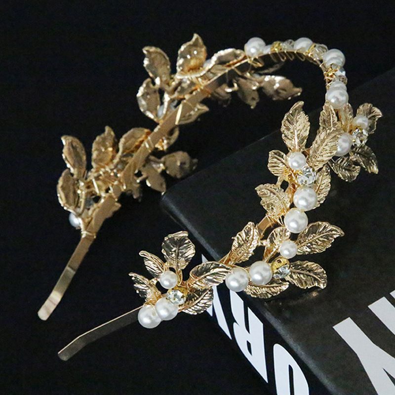 Women's Jewelry alloy leaf-shaped headbands and hair accessories for baroque brides and bridesmaids girls_voghion.com