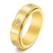 Women's Jewelry Titanium Steel Simple Ladies Rotatable Four Leaf Clover Ring Ins Small Fragrance Style Gold Jewelry_voghion.com