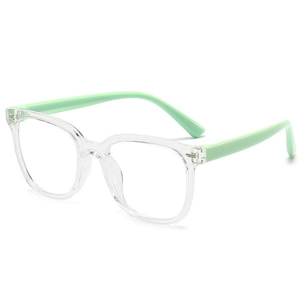 2023 New Anti Blue Children's Student No Degree Large Soft Frame Flat Light Glasses Batch Cross Mirror 0031_voghion.com