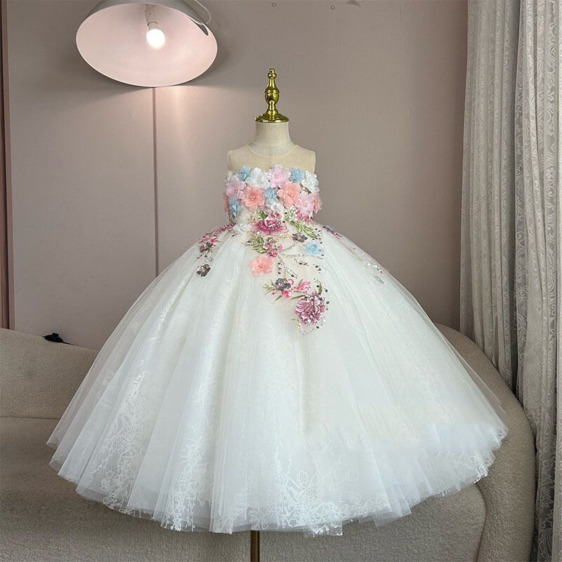 Kids’ Clothing Flower Fairy Children's Dress Summer New Sweet And Cute Children's Three Dimensional Flower Princess Dress_voghion.com