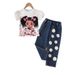 Kids’ Clothing New Summer Girls Jeans Loose Casual Print Girls Trousers Cartoon Short Sleeved T Shirt Spring And Autumn_voghion.com