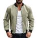 Retro-Baseballjacke für Herren – Schwerer Wildleder-Cardigan mit Knopfleiste vorne, Vintage-Fliegerbomber-Stil_voghion.com