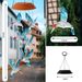 New Outdoor Solar Wind Chime Light LED Colorful Gradient Hummingbird Red Shell Blue Bird_voghion.com