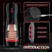 Masturbateur masculin télescopique rotatif automatique, anus réaliste en forme de ventouse d'avion, en silicone TEP, avec vibrations vaginales._voghion.com
