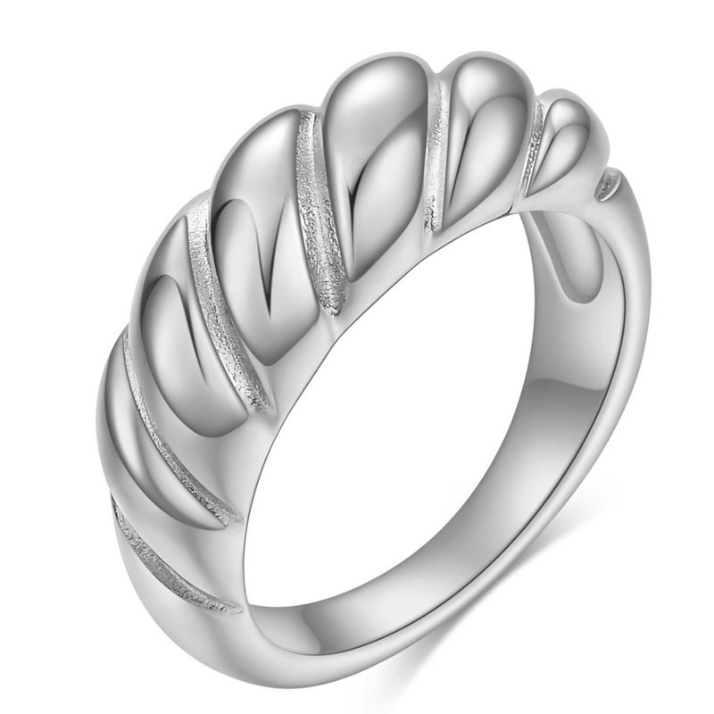 Herren- und Damenschmuck, 8 mm, minimalistischer Edelstahlring mit Twist-Design, geometrisches Vintage-Unisex-Band, Größen 4–12, Brotring_voghion.com