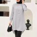 Women's Clothing Spring Muslim Intellectual Style Temperament Pullover Polo Collar A Shaped_voghion.com