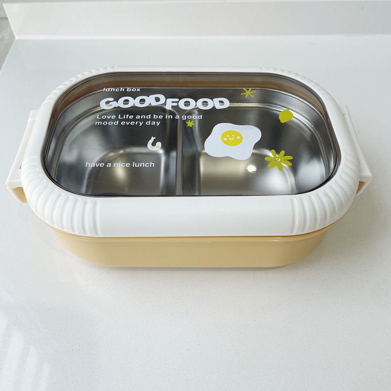 Home & Garden 304 stainless steel lunch box insulation lunch box male student compartment office lady heating lunch box tableware_voghion.com