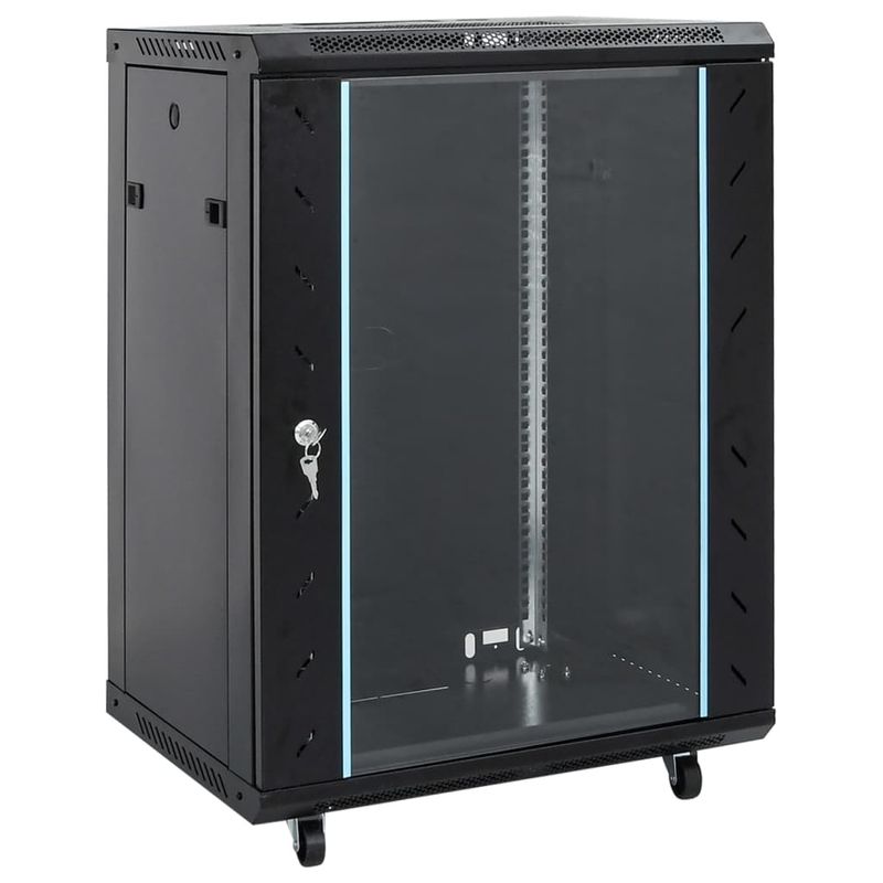 15U Network Cabinet with Swivel Feet 19" IP20 20.9"x15.7"x31.5"_voghion.com