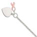 Sterling Silver Fancy Engraveable Heart With Pink Ribbon Bracelet_voghion.com