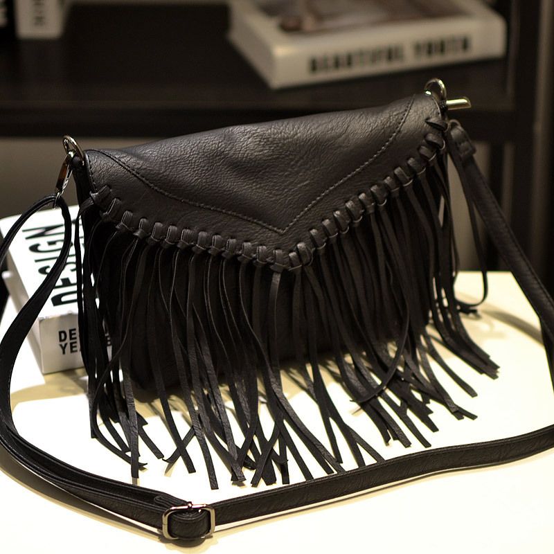 Sling Casual Tide Umschlag Quaste Mode Schulter Crossbody Damentasche_voghion.com