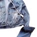 Women's Denim Jacket With Hood Oversized Casual Coat Long Sleeve Spring/Fall Outerwear Comfortable Stretch Fit For Students Work ( Light/Deep Blue)_voghion.com