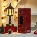 Hexagonal Christmas Lantern With Music - Festive LED Night Light For Tabletop Decor (Red Santa/White Snowman/Bronze Tree)_voghion.com