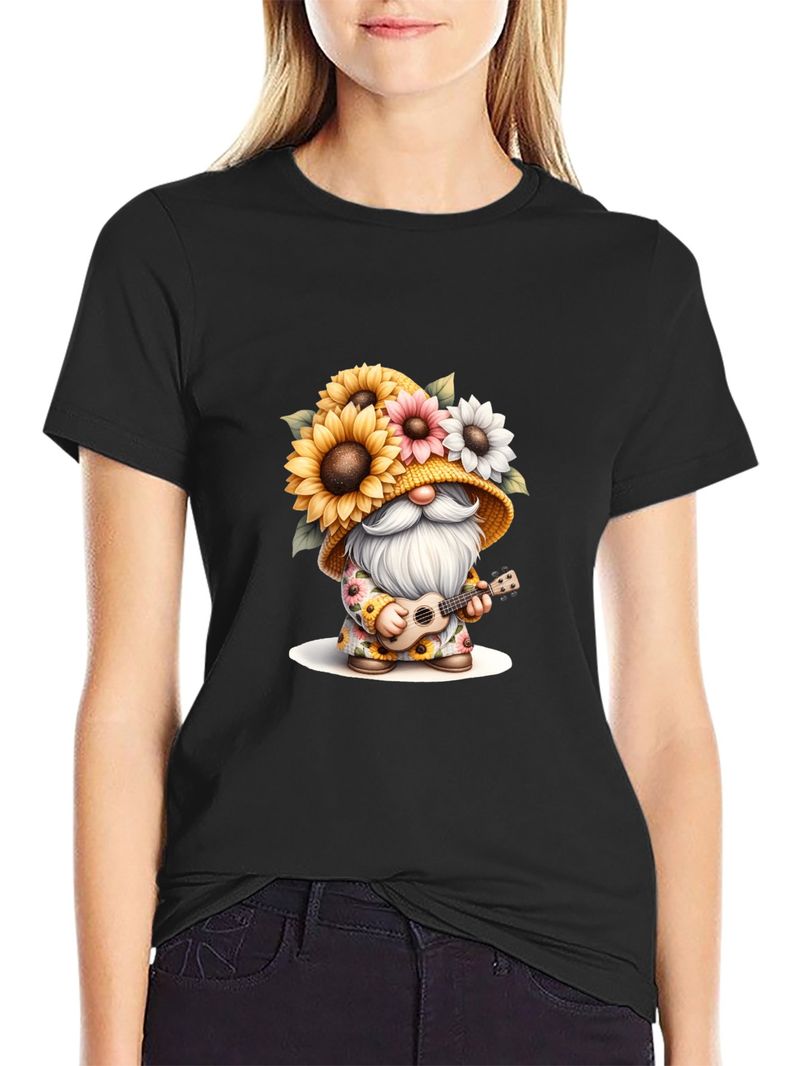 Forår og sommer Europæiske og amerikanske kvinders nye dame-afslappet mode løse toppe trykte dame-T-shirts_voghion.com