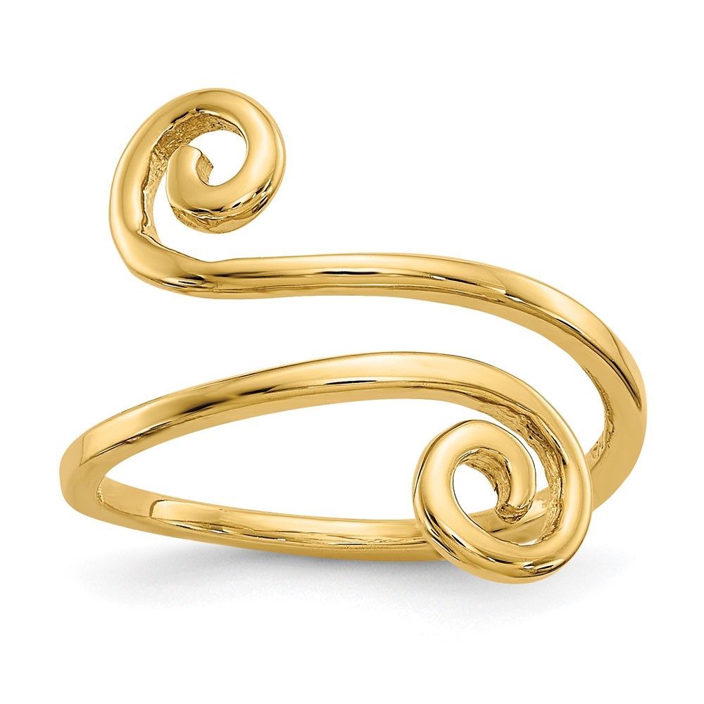 14k Swirl Toe Ring_voghion.com
