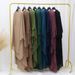 Women's Hijab Front And Back Double Layer Chiffon Swing Solid Color Large Headscarf_voghion.com