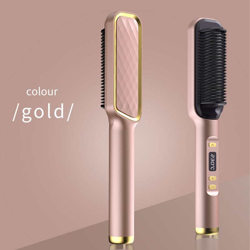 Smart Comb Negative Flat Iron Hot Hair Straightener Brush_voghion.com