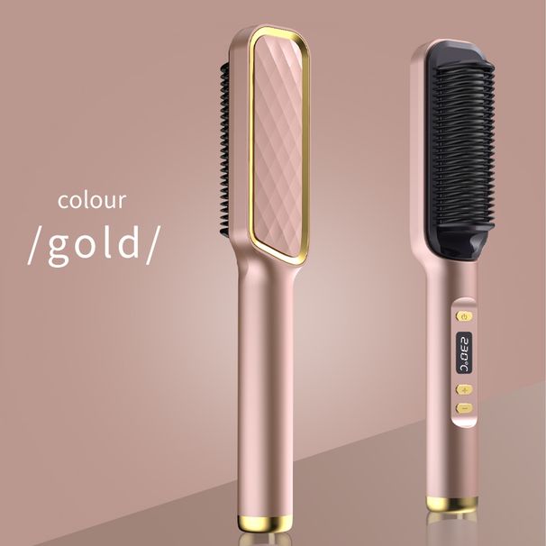 Smart Comb Negative Flat Iron Hot Hair Straightener Brush_voghion.com