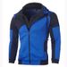 Herrenbekleidung Lässige Fleecejacke mit Kapuze und Reißverschluss für Herren mit zwei Reißverschlüssen, Farbblockdesign, lockerer Passform für Sport und Outdoor_voghion.com