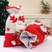 Sacs cadeaux de Noël tricotés avec cordon de serrage - Cadeaux de fête sur le thème du Père Noël, du bonhomme de neige et du renne, sacs à bonbons, pochette décorative_voghion.com
