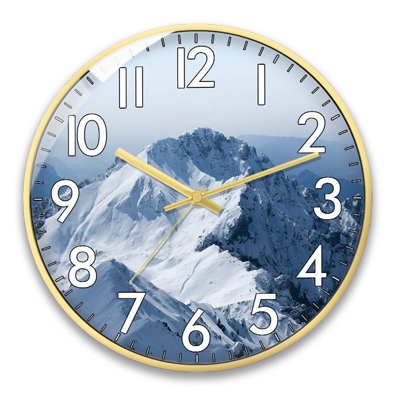 Mountain Living Room Art Landscape Modern Simple Home Bedroom Creative Silent Quartz Wall Watch Clock_voghion.com