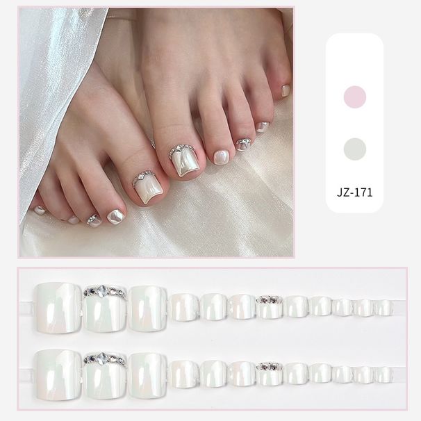 Autocollants pour ongles d'orteils imperméables et amovibles, à porter en été, JZ-171_voghion.com