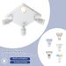 Glitzerlife Deckenstrahler Weiß Deckenleuchte 4 Flammig - Modern Schwenkbar Deckenspots GU10 Deckenlampe Eckig Metall Flurlampe In Für Büro Schlafzimmer Esszimmer_voghion.com
