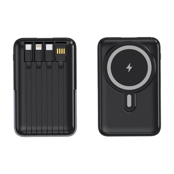 Power Bank magnetico wireless da 20000 mAh - Ricarica rapida PD da 22,5 W con cavo e supporto integrati_voghion.com