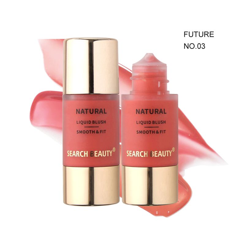 Rubor SEARCH BEAUTY Nuevo rubor líquido con gotero pequeño, resistente al agua y al sudor, rubor pequeño y portátil_voghion.com