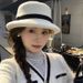 wool Women's Fisherman's Hat, Small Size With Velvet Bow For Fall And Winter, French-style Elegant Bucket Hat_voghion.com