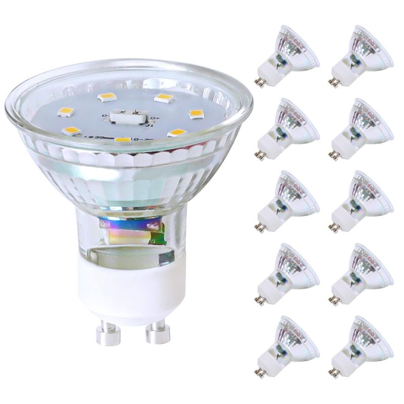 10ER GU10 LED WarmWeiß 5W Leuchtmittel Lampe Ersetzt 50W Glühbirne 3000K Energiesparlampe Abstrahlwinkel 110° Nicht Dimmbar Reflektor Birne Strahler_voghion.com