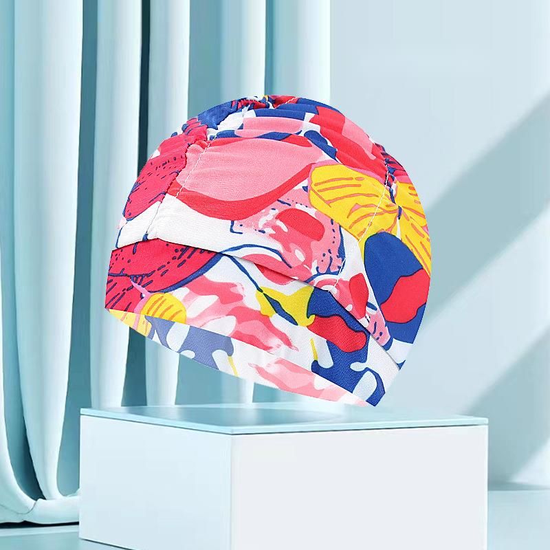 Bonnet de bain pour femme adulte, non serré, motif plissé tendance, couleur unie, grande taille_voghion.com