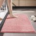 Tappeto da bagno in ciniglia - Tappetino antiscivolo super morbido e assorbente per camera da letto e bagno. Morbida microfibra con retro ad asciugatura rapida (50x76 cm)_voghion.com