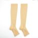 Outdoor sports pressure socks black and white fashion men's and women's running stretch open-toe compression socks_voghion.com