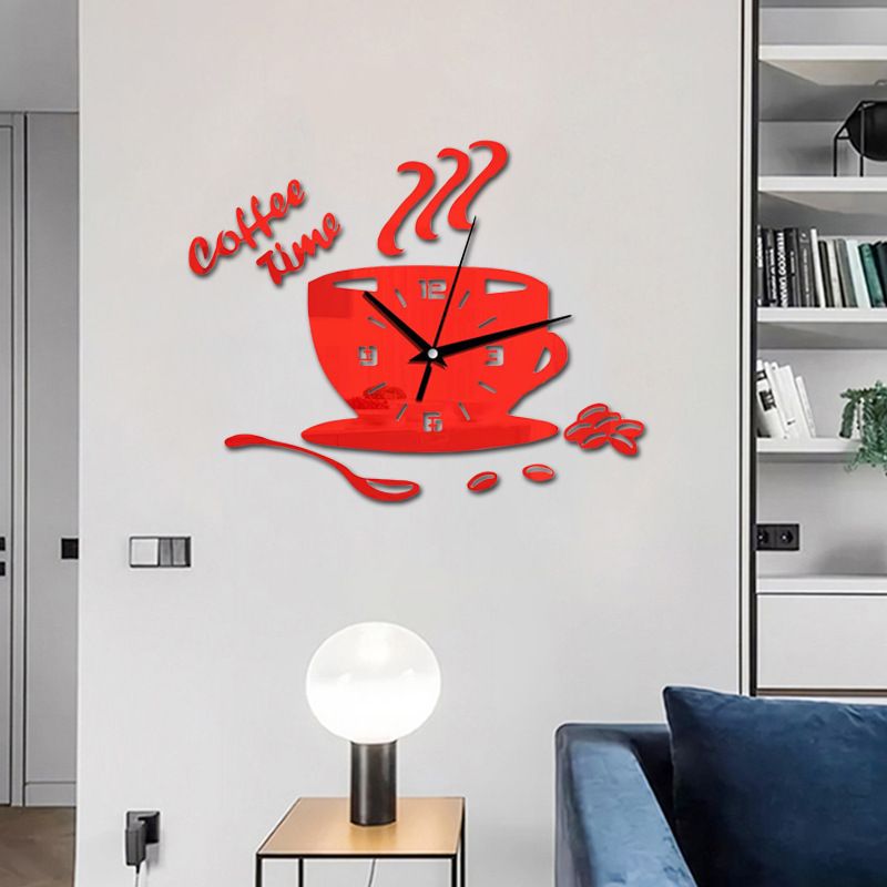 Hot selling 3D acrylic DIY clock, living room background wall sticker, clock creative decoration painting_voghion.com