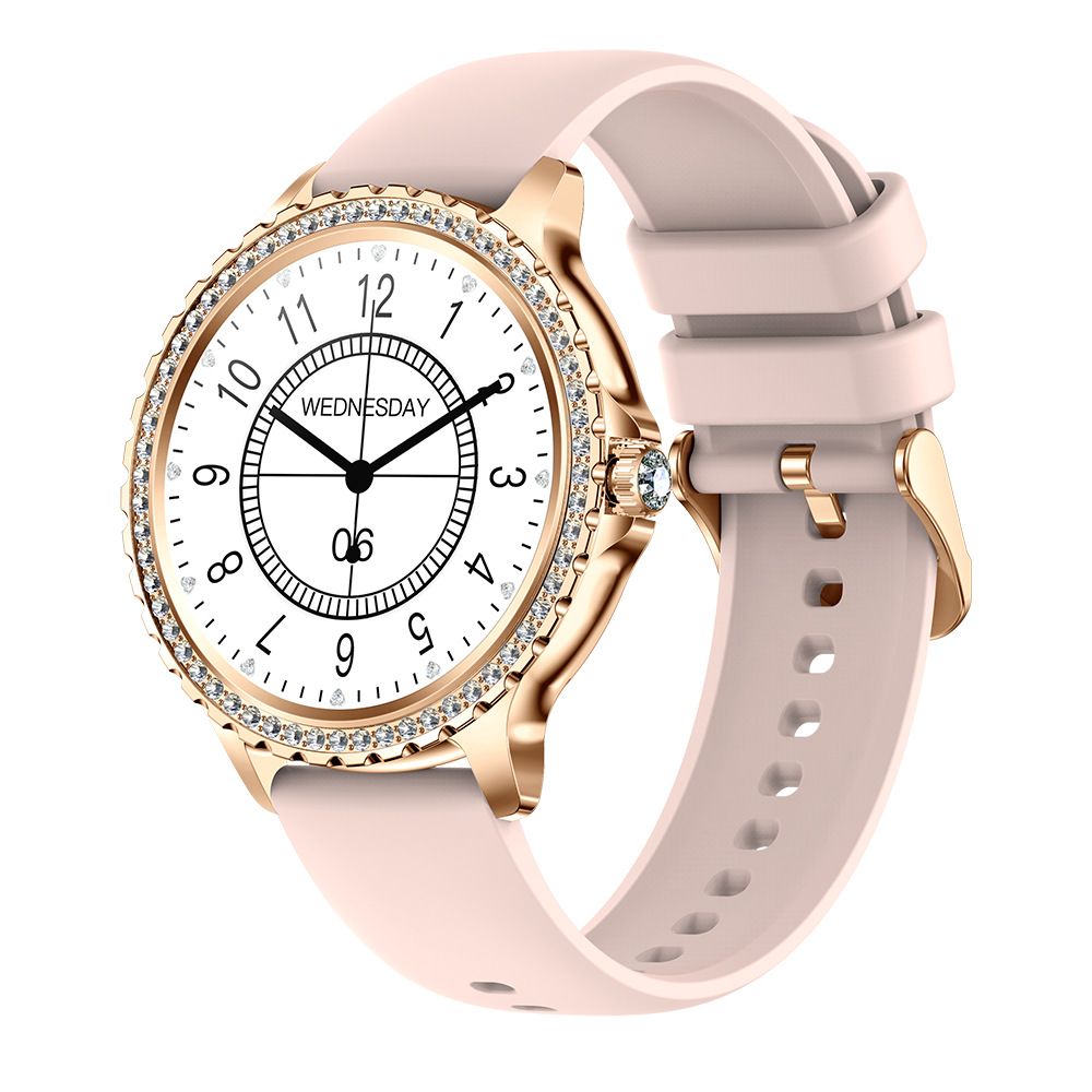 Smartwatch per donna con chiamate Bluetooth, monitoraggio della salute, monitoraggio del sonno e modalità multi-sport, compatibile con iOS_voghion.com